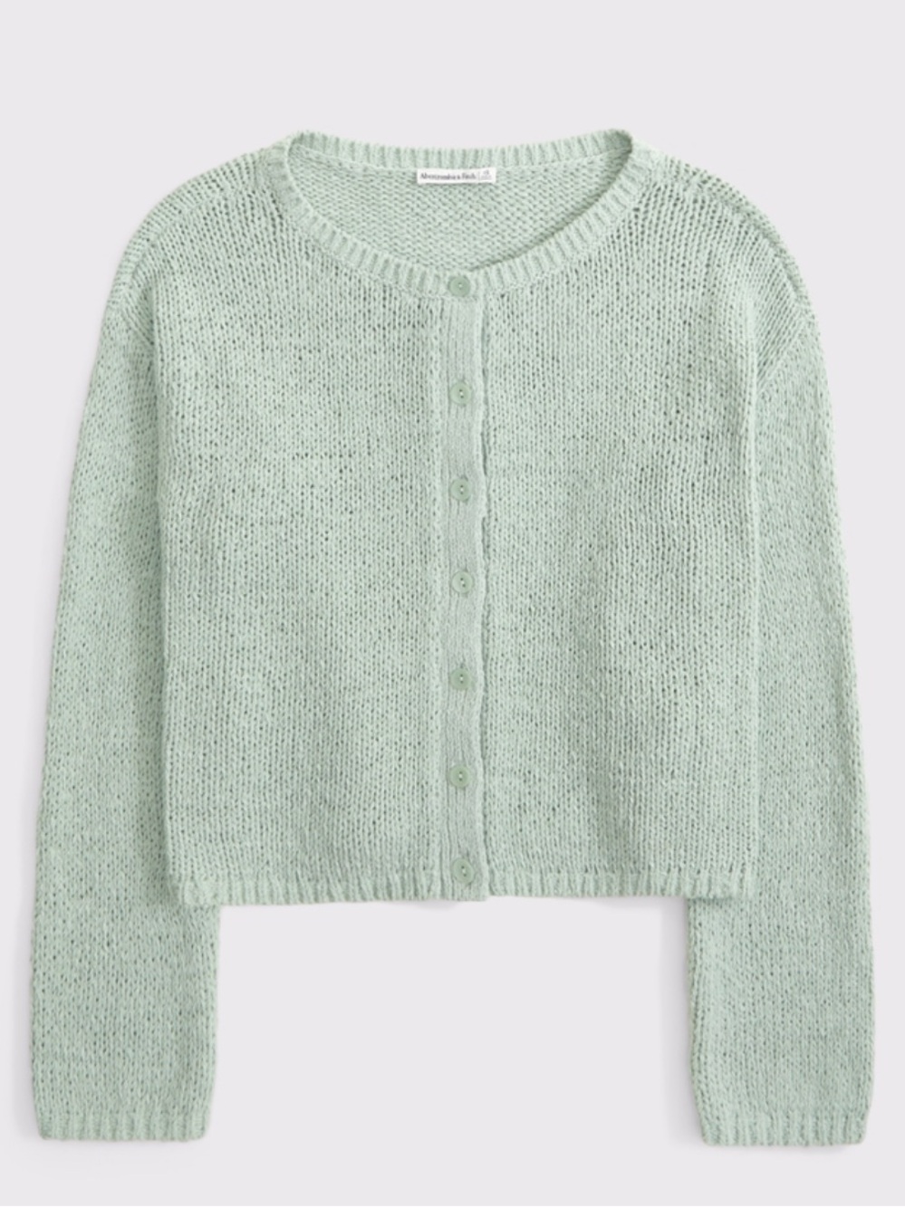 Abercrombie & Fitch Open-Stitch Textural Crew Cardigan